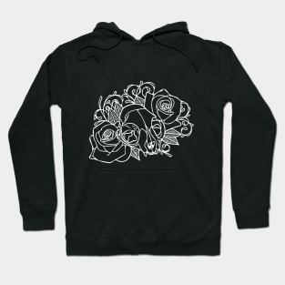 Cat Skull with Roses Hoodie